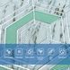 Панель стінова 3D 700х700х4мм Сіро-зелені стільники мармур SW-00002006 SW-00002006 фото 10