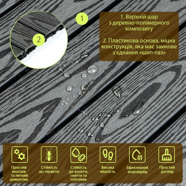 Композитная плитка ДПК 300х600х23 мм SW-00003293 SW-00003293 фото