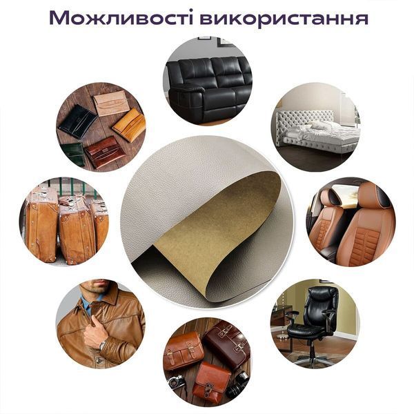 Самоклеющая экокожа в рулоне 1.37х3м х 0.5мм Светло-серый SW-00001324 SW-00001324 фото